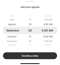 Calendário com título adicionar agenda